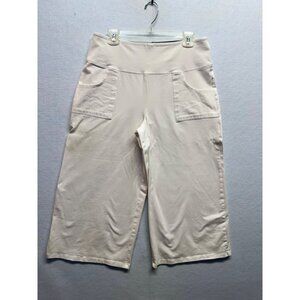 Capri Yoga Pants White Renee Greenstein Women With Control Stretch Pockets Large